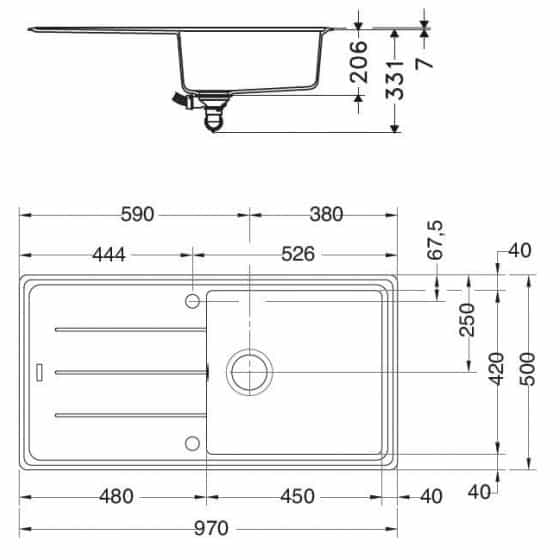 Franke Basis Fragranit+ BFG611-97 Franke Basis Fragranit+ BFG611-97