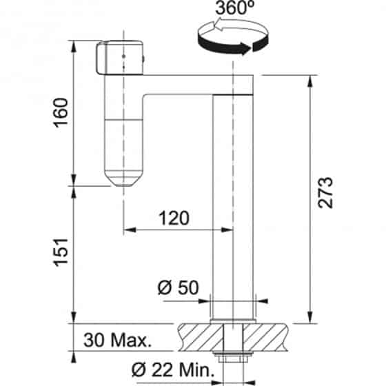 Franke Vital filtration seule Franke Vital filtration seule