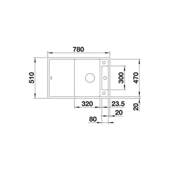 Blanco Axia III 45S Silgranit