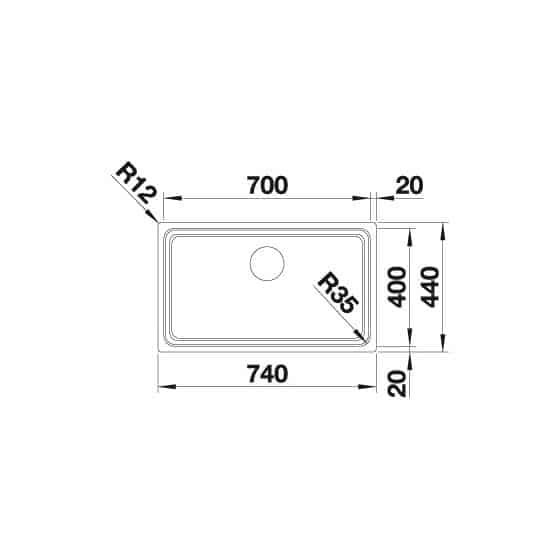 Blanco Etagon 700-U Inox InFino