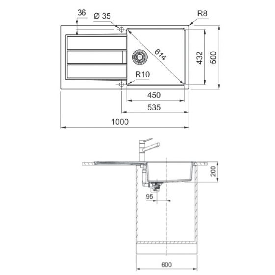 Franke Sirius 2 Tectonite S2D611-100 Franke Sirius 2 Tectonite S2D611-100