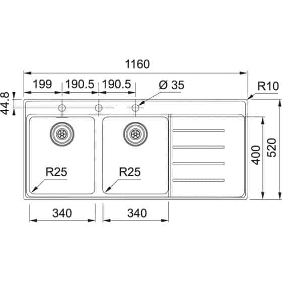Franke Mythos Inox MYX221