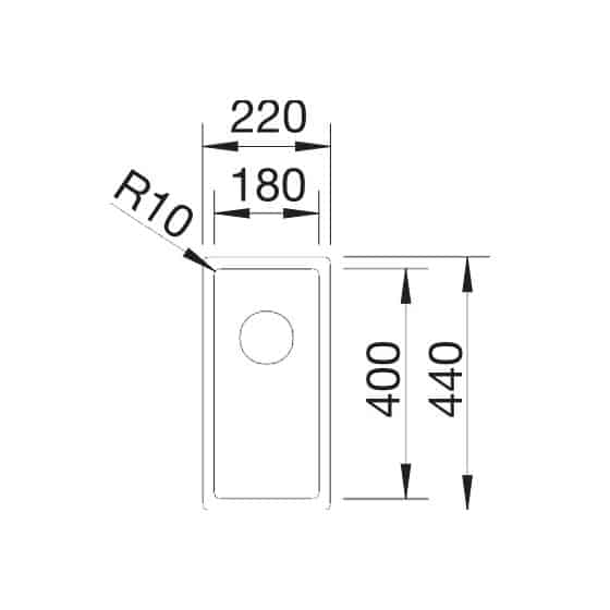 Blanco Claron 180-U Inox InFino Blanco Claron 180-U Inox InFino