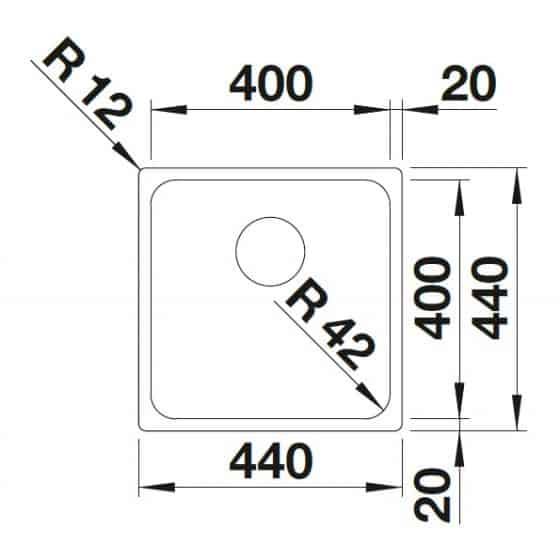 Blanco Solis 400-U Inox InFino