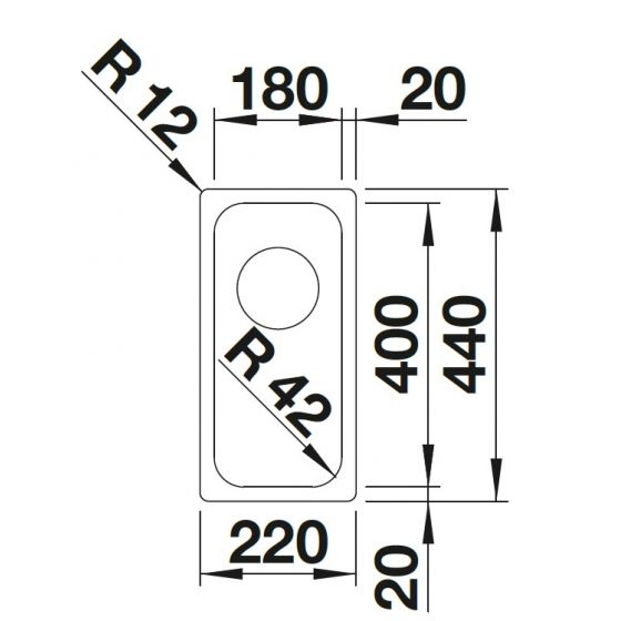 Blanco Solis 180-U Inox InFino