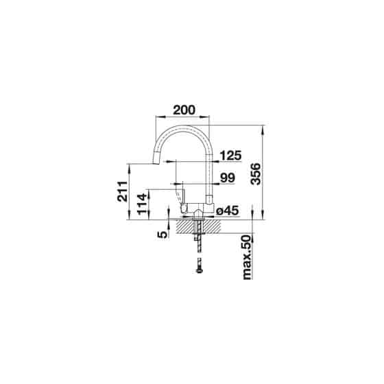 Blanco Coressa-F levier à droite