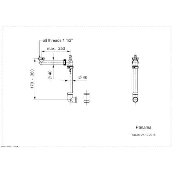 Reginox Siphon Panama R26618 Reginox Siphon Panama R26618