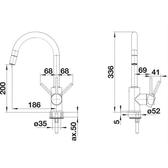 Blanco Mida-S Noir Mat