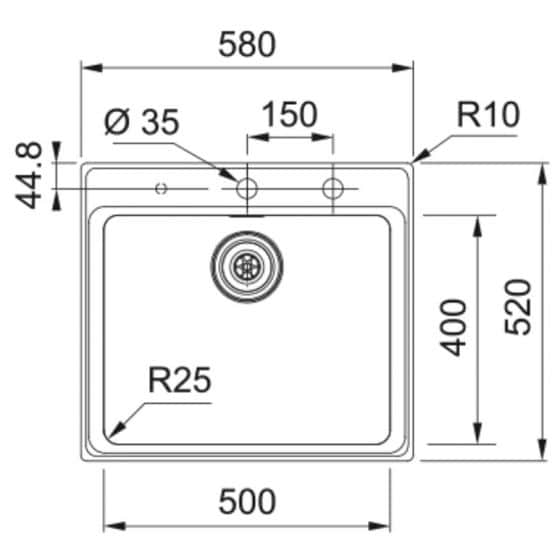 Franke Mythos Inox MYX210-50 TL