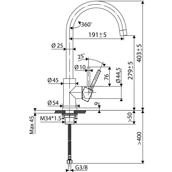 Luisina RC308 018 Inox Doré