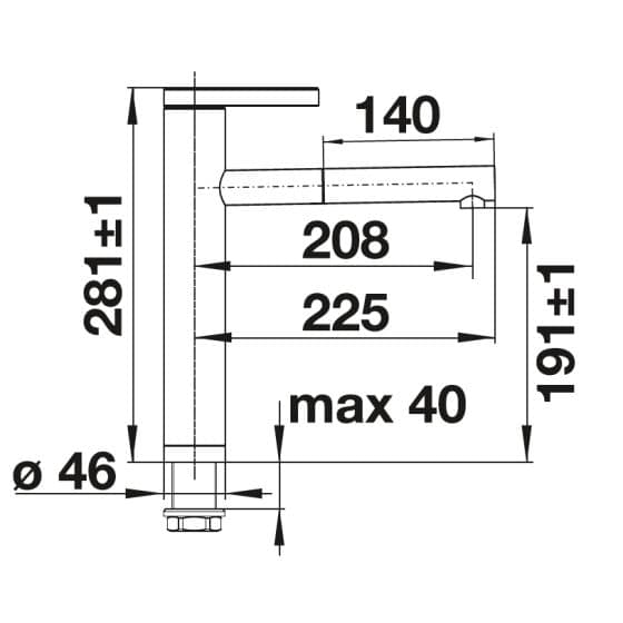Blanco Linee-S Inox Brossé Aspect Mat