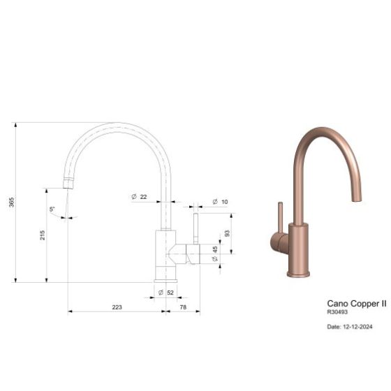 Reginox Cano Copper R30493 Reginox Cano Copper R30493