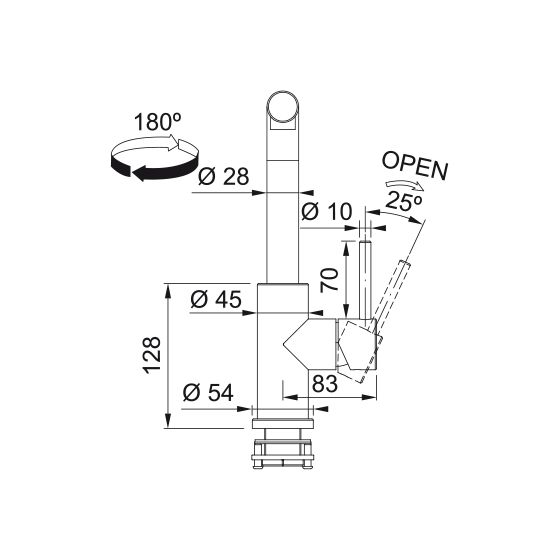 Franke Smart Glenda Inox Douchette