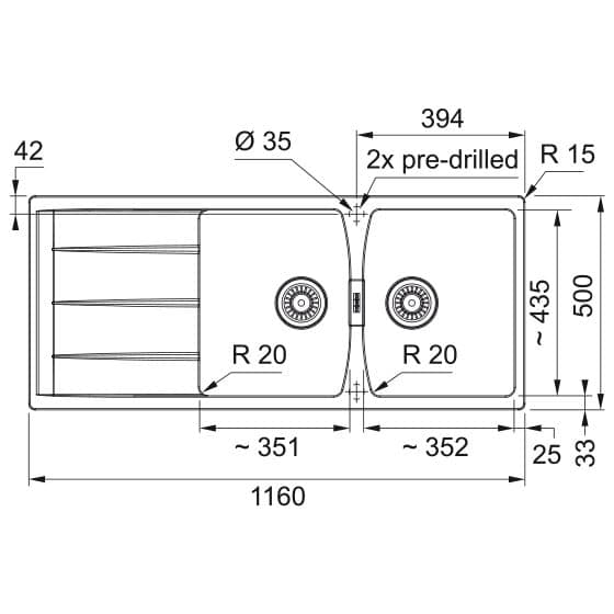 Franke Centro Fragranit+ CNG621 Franke Centro Fragranit+ CNG621