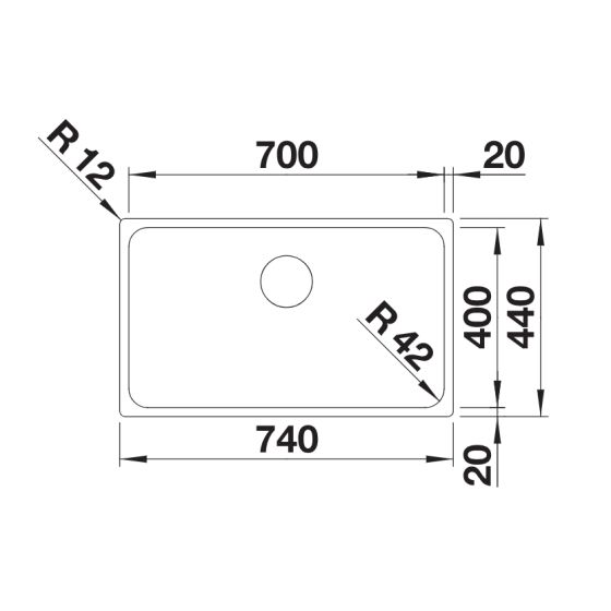 Blanco Solis 700-IF Inox InFino