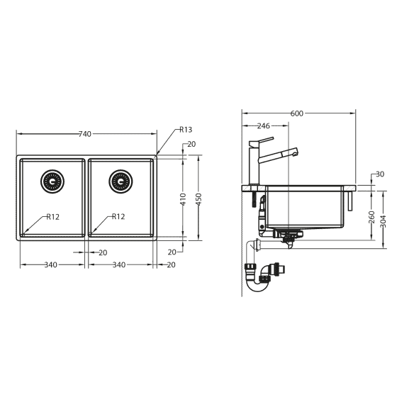 Franke Box BXX120-34-34