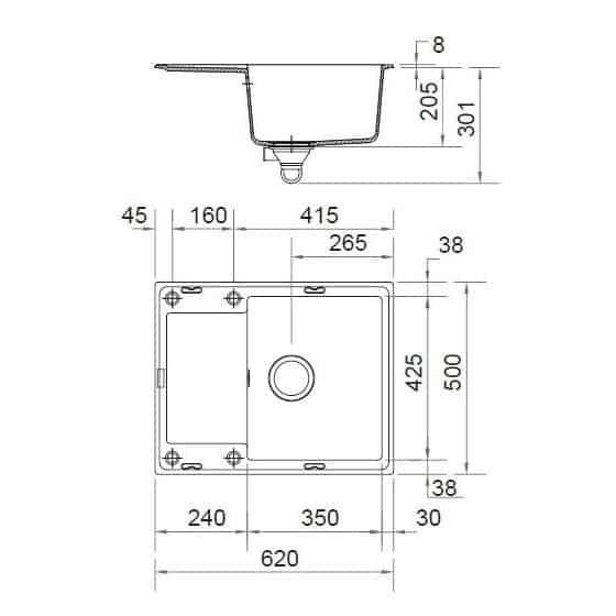 Franke Maris Fragranit+ MRG611-62